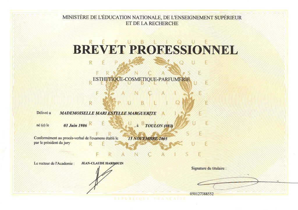 Brevet professionnel